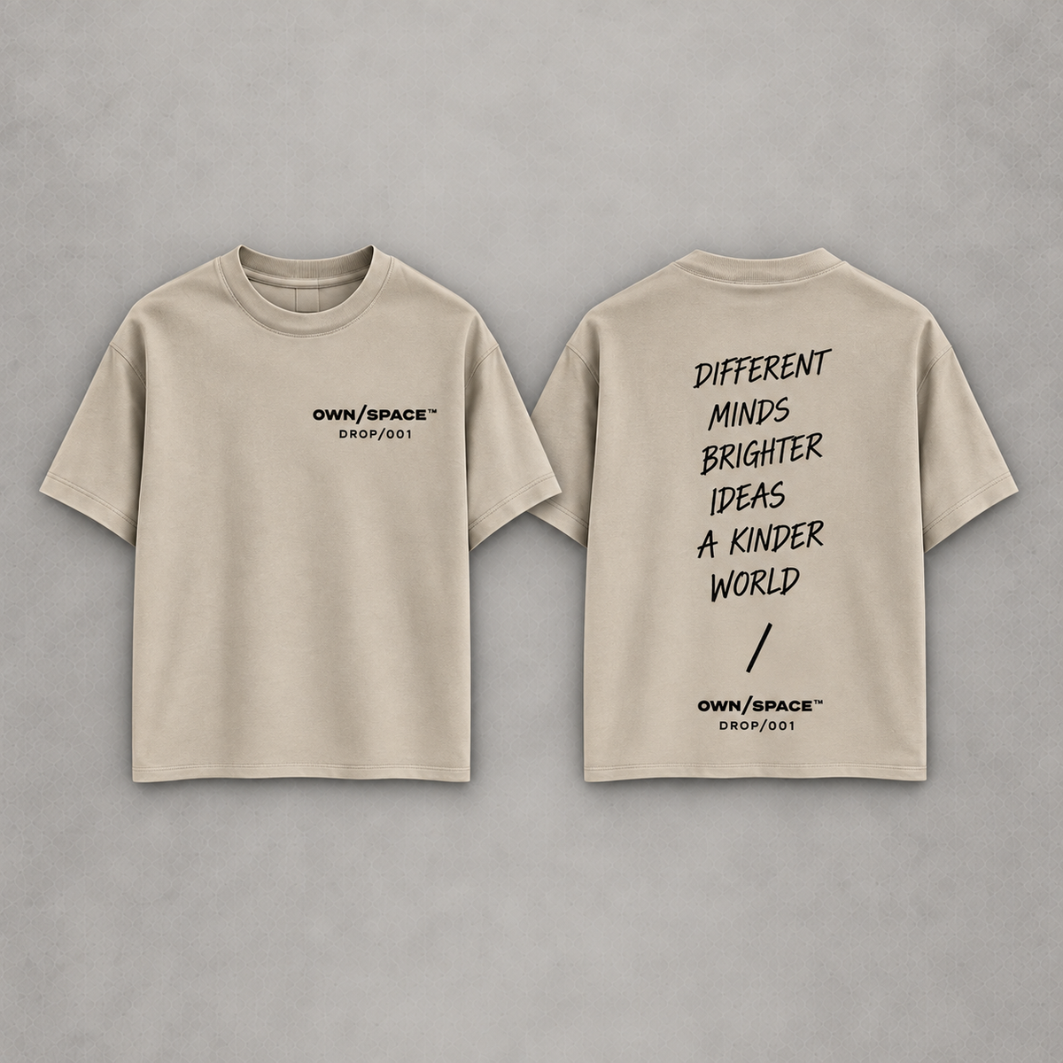 OWN/SPACE Different Minds stone T-shirt