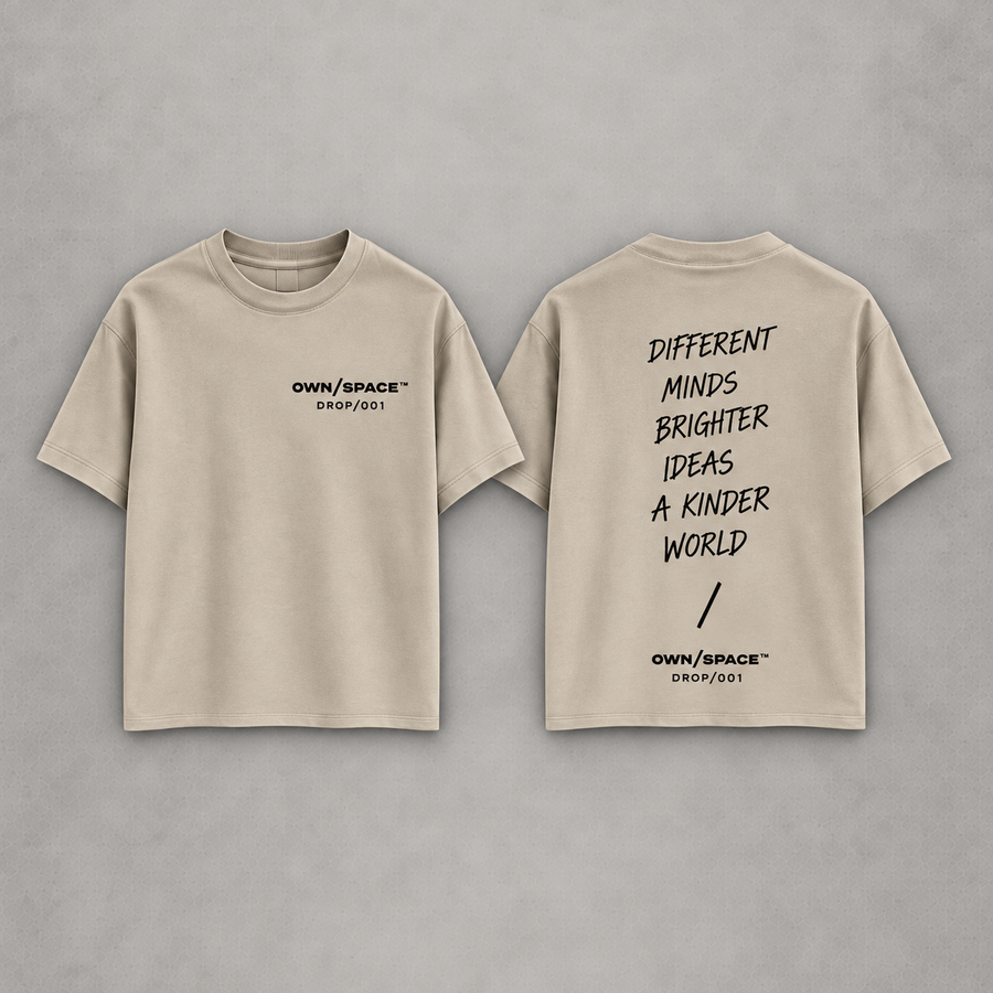 OWN/SPACE™ DROP/001 — Different Minds Stone T-Shirt