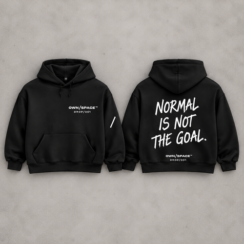 OWN/SPACE Normal Is Not The Goal black hoodie