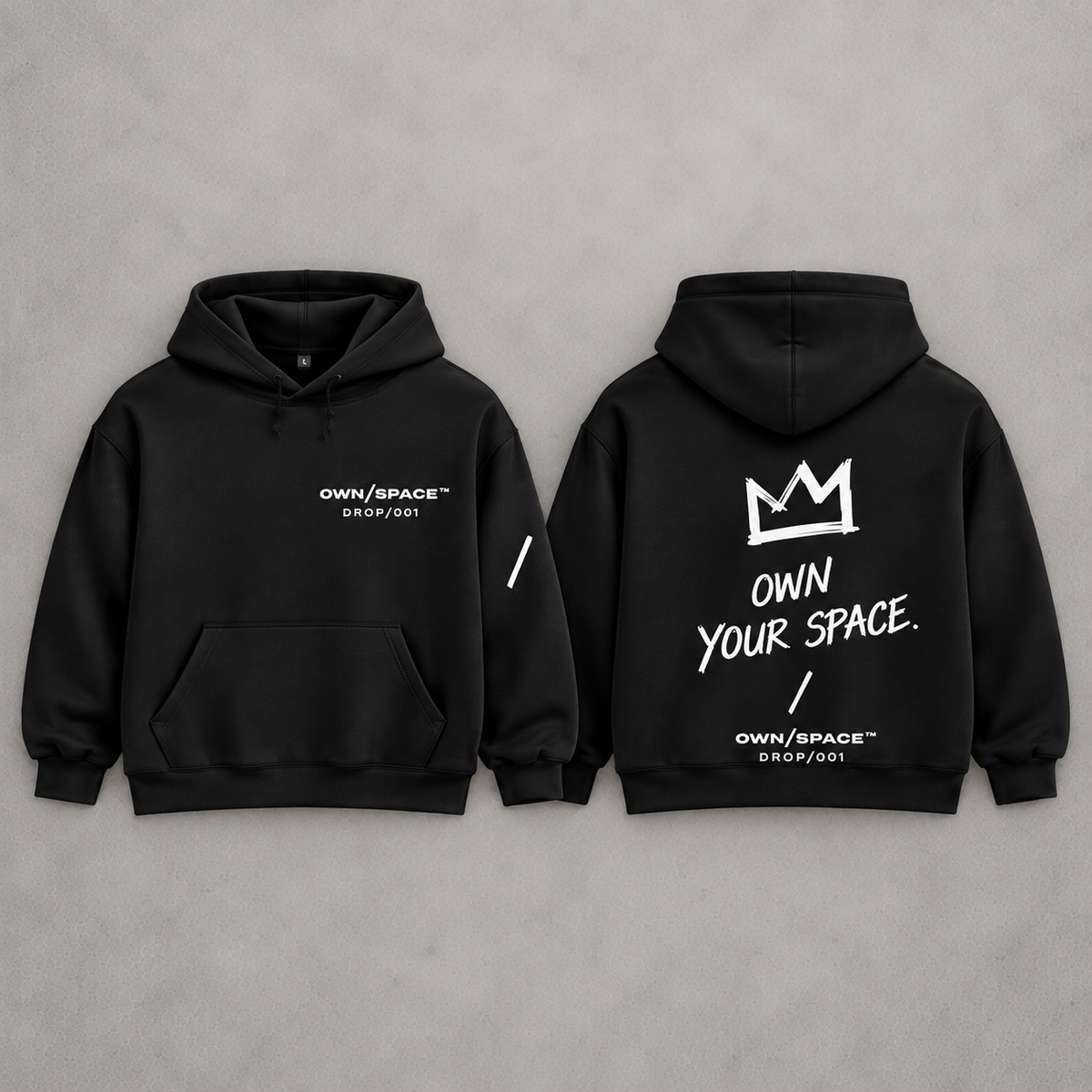 OWN/SPACE Own Your Space black hoodie